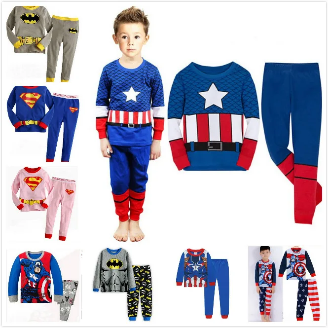 

Special Offer Cheap Pajamas Kids Autumn Winter Children Long Sleeve Sleepwear Sets Thin Cartoon Lovely Unisex Girls Pajamas Sets
