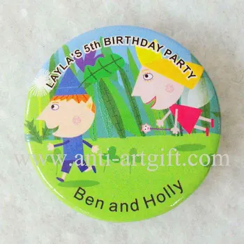 

Custom offset printing button badges Tinplate Pins lovely children school Birthday Gift with printed logo hot sale