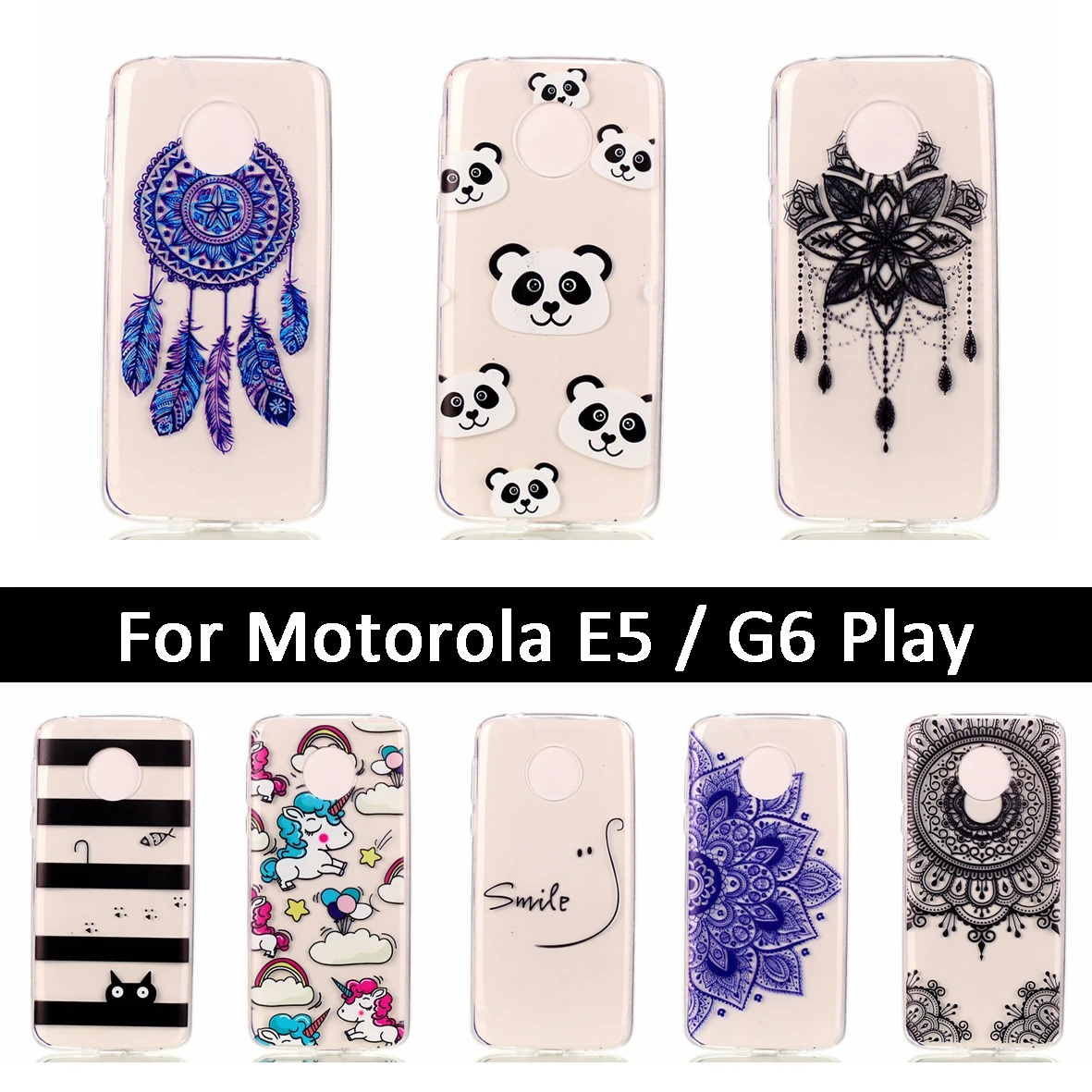 ТПУ чехол для Motorola Moto E5/G6 Play мягкий силиконовый задний бампер мобильного телефона