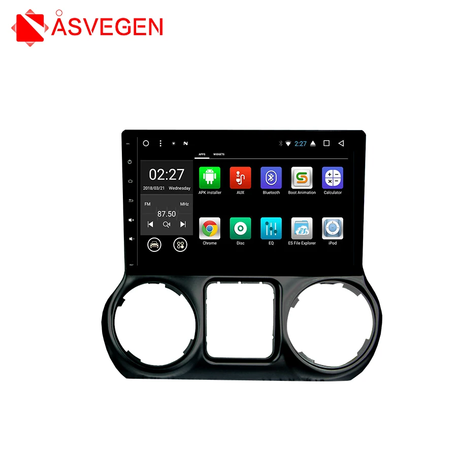 Top Asvegen Touch Screen  Android 7.1 Quad Core Car Radio Navigation Stereo Headunit WIFI 4G Media DVD Player For Jeep Wrangler 2011 0