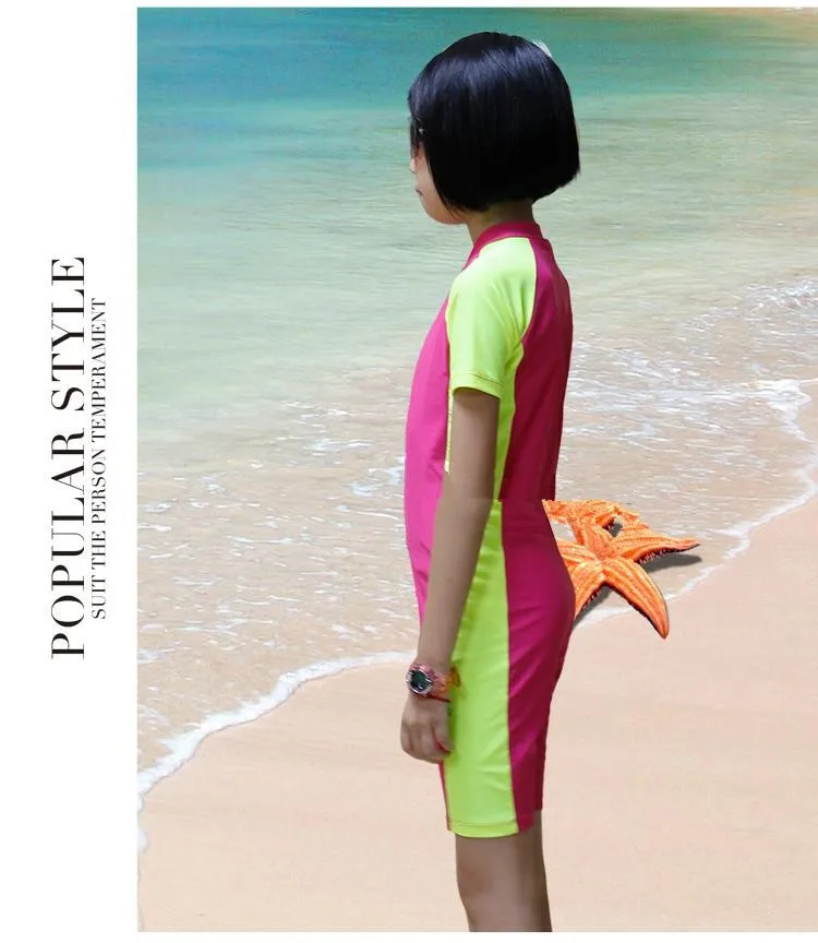Детский купальный костюм для дайвинга для мальчиков и девочек, гидрокостюм, купальный костюм с коротким рукавом, детские летние костюмы для серфинга лосины, одежда