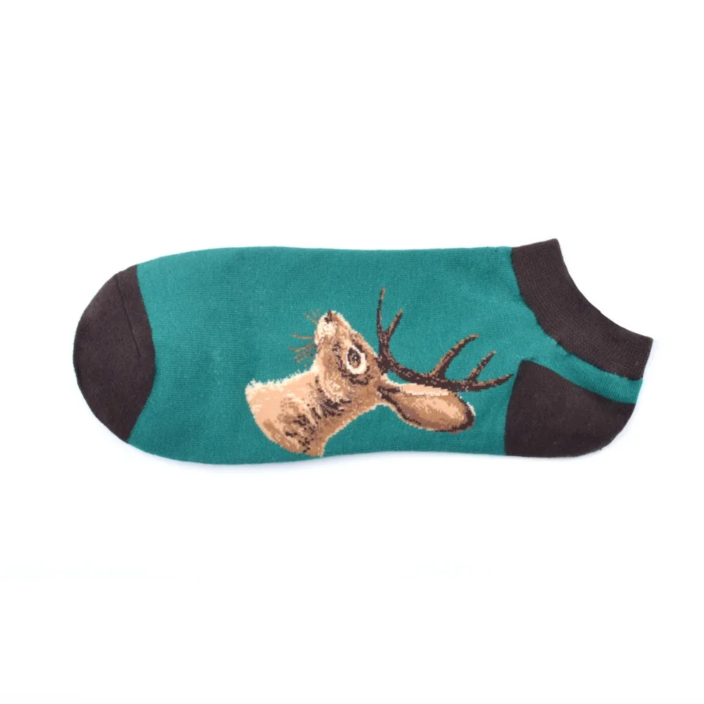 Мужские повседневные носки 2019 года, цветные носки из чесаного хлопка, носки с геометрическим рисунком обезьяны, носки-башмачки унисекс