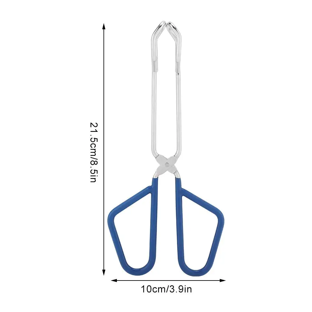 Нержавеющая сталь нетоксичный и прочный для барбекю фуршетные щипцы кухонные щипцы для мяса, стейка кухонный зажим сервировочный инструмент - Цвет: Синий