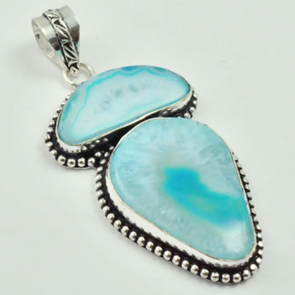 

Solar Quarts Pendant Silver Overlay over Copper , 67 mm, P3075