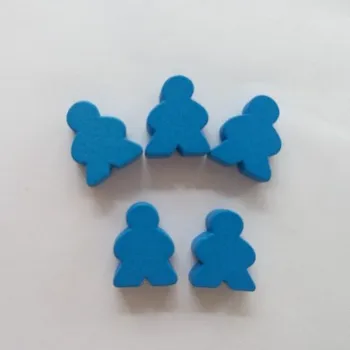 

Free Shipping 23mm Height*20mm*10mm 10PCS Wooden Pawn/ Chess BLUE Colors Wooden Game Pieces Board Game Accessories