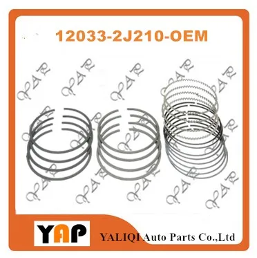 

PISTON RING SET FOR FITNISSAN PRIMER P11 BLUEBIRD U13 SR20DE 2.0L L4 16V STD 12033-2J210 12033-3J600 1996-2014