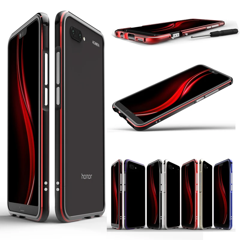 Роскошный противоударный чехол бампер для Huawei Honor 10 алюминиевая металлическая