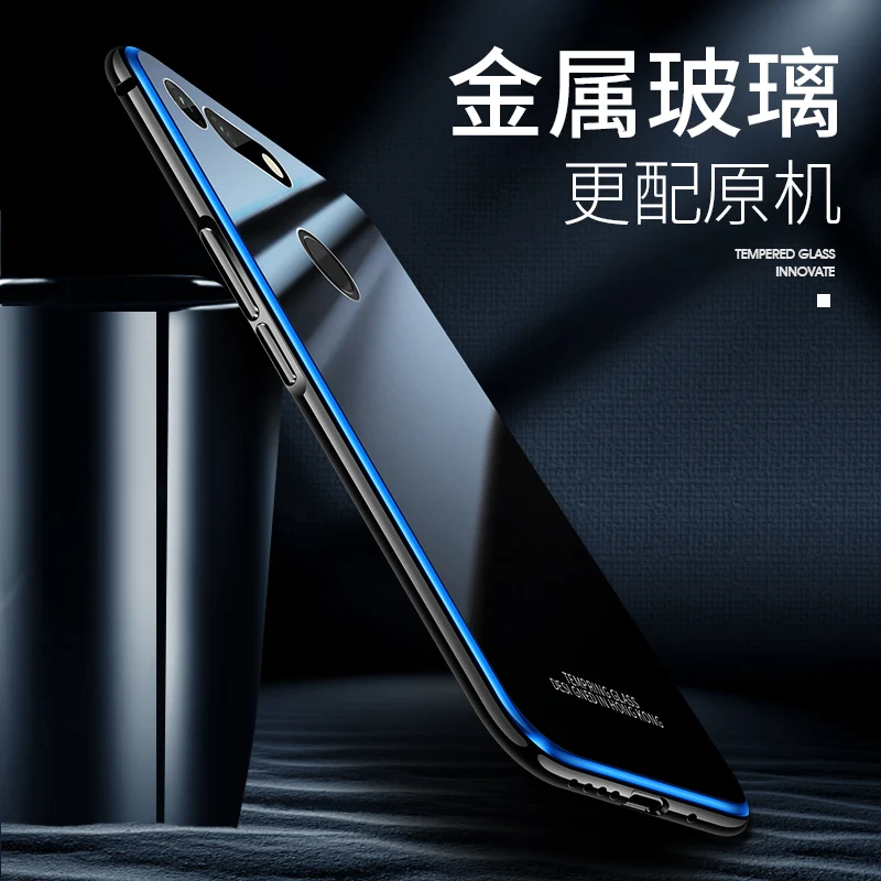 Чехол для Huawei Honor View 20 V20 Роскошный Алюминиевый металлический бампер прозрачный