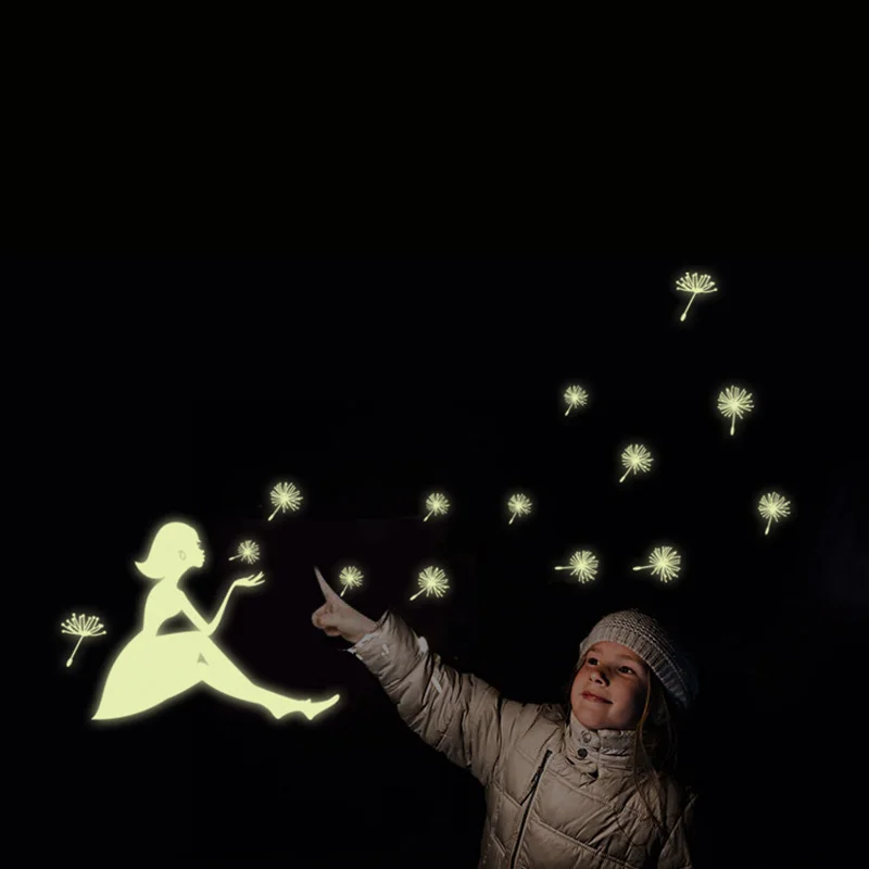 Стикер на стену ( девочка звезды) светится ночью|glowing wall stickers|wall stickerwall sticker girl |