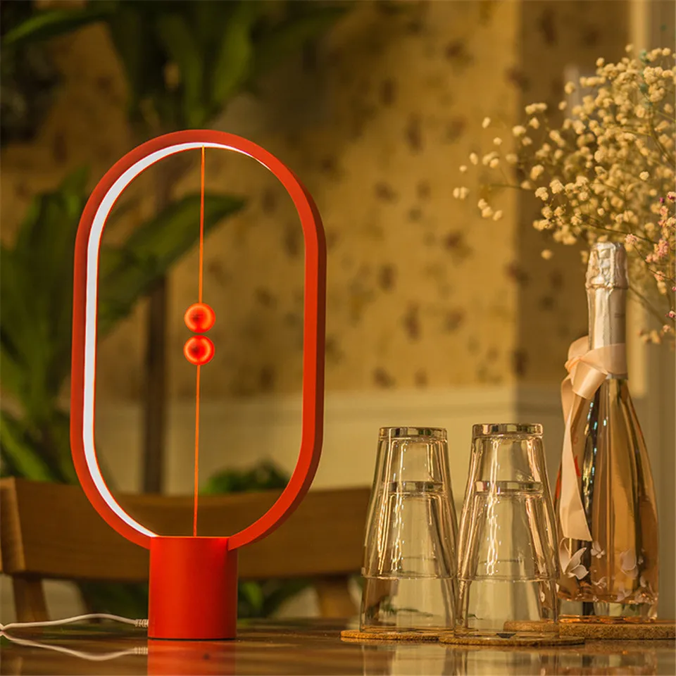 

LED Table Lamp Heng Balance Nightstand Lamp with Unique Maglev Based Switch, Contemporary Eye-Care Warm Soft Light for dining