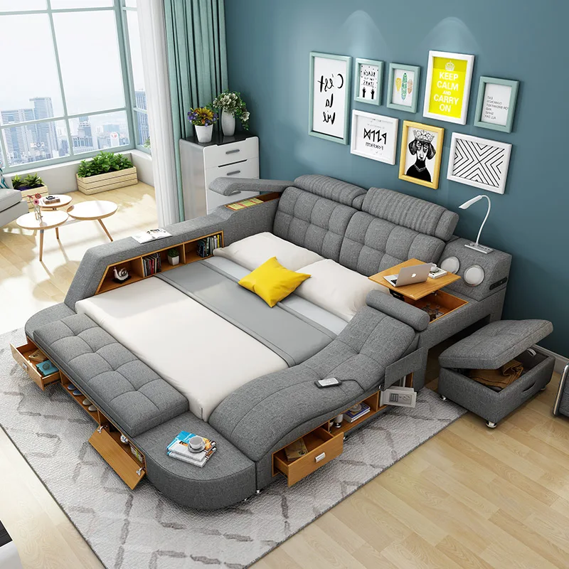 Multi Function Leather Sofa Bed With Mage Bedroom Furniture Multi Function Leather Sofa Bed With