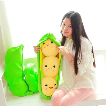 

Cartoon cute plush pea pod stuffed toy ragdoll pea pillow creative birthday gift