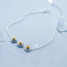 MloveAcc Серебро 925 пробы шармы с маргаритками ссылка браслет цепочка для женщин бренд браслеты серебряные ювелирные изделия