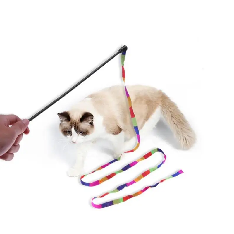 1 шт./6 шт. пластиковая красочная палочка для игры с котом Интерактивная палка для домашнего питомца, котенка, кошки игрушки милые забавные красочные товары для кошек
