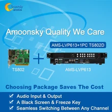 Светодиодный видео процессор контроллер резервного заряда с led-дисплеем AMS-LVP613 с linsn одна штука светодиодная отправка карты ts802d по лучшей цене