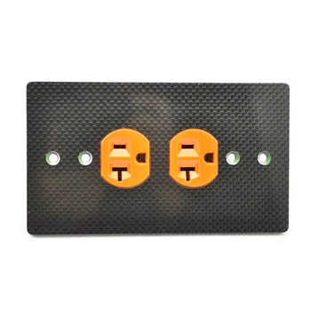 

one 150*86 Carbon Fiber Power outlets cover wall plate Duplex Receptacle socket