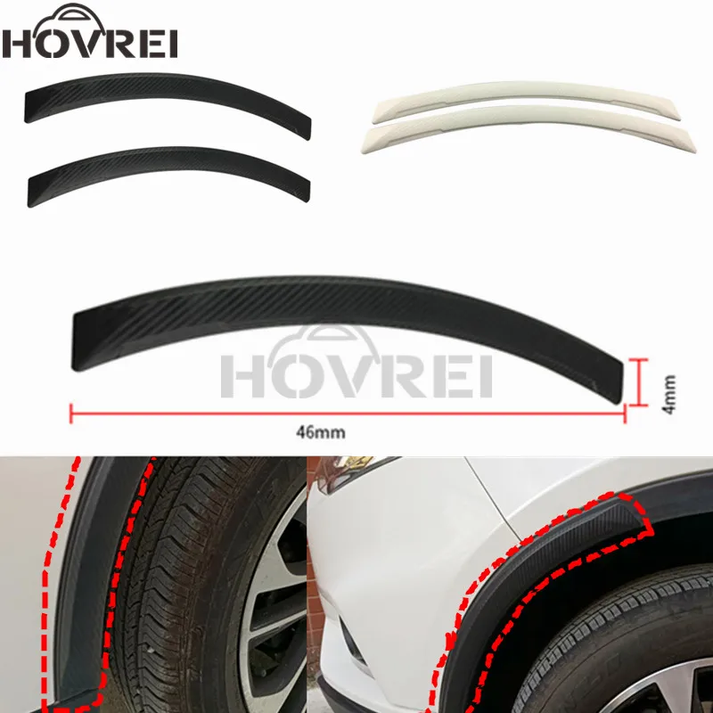 

2pair Car Anti-Collision Fender Flares Arch Wheel Eyebrow Body Decor Soft Lip Protector Sticker Wheel Lip Auto Accessories