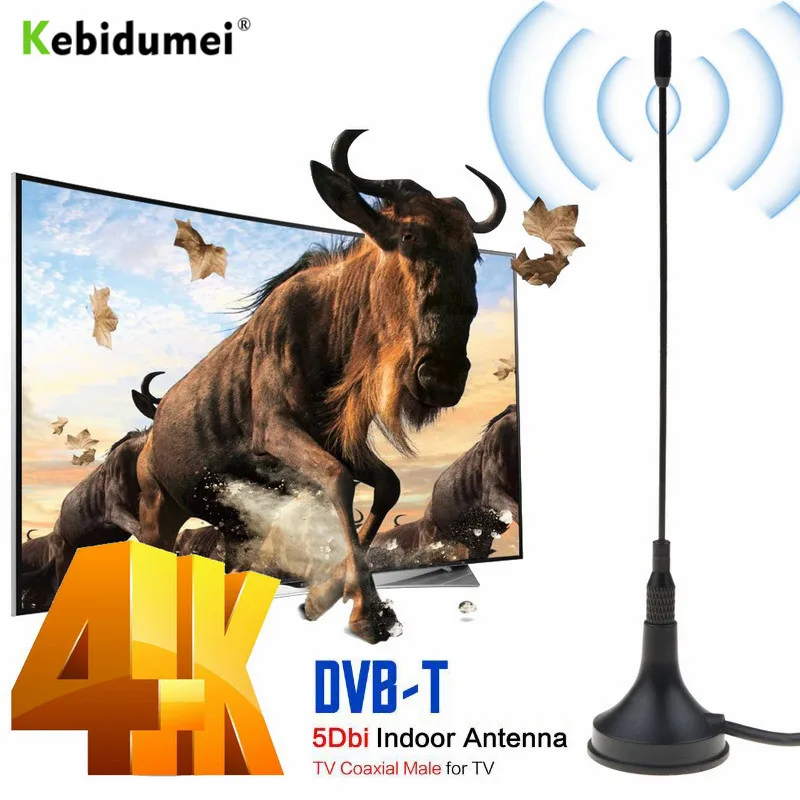 Kebidumei новейший DVB-T/T2 5DBi комнатная антенна цифровая мини ТВ антенна для DVB-T ТВ HD ТВ Простая установка высокого качества