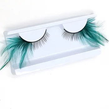 

1 Pair False Eyelashes Feather False Eyelashes Eyelash Tail Lengthening Handmade Eyelash Eye Makeup Tool