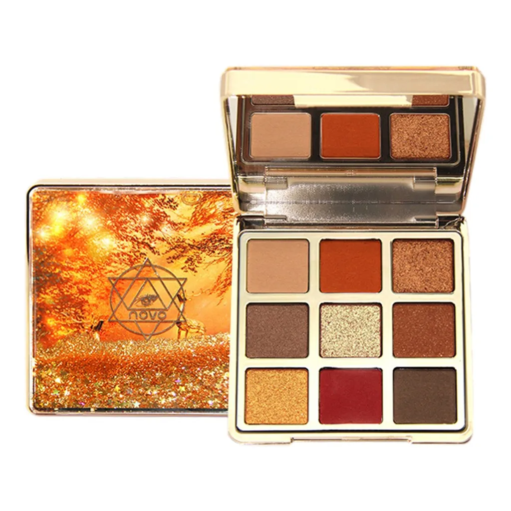 

Lady Eyeshadow Makeup 9 Color Makeup Autumn Winter Mirage Earth Color Eye Shadow Tray Cosmetic Palette de sombra sombras de ojos
