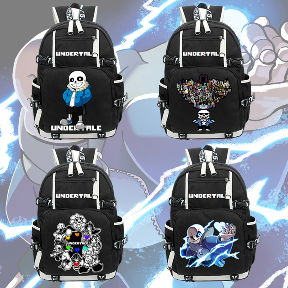 

Undertale Sans Frisk canvas Backpack cartoon zip student schoolbag Rucksack packsack laptop bag swagger bag cosplay shoulder bag