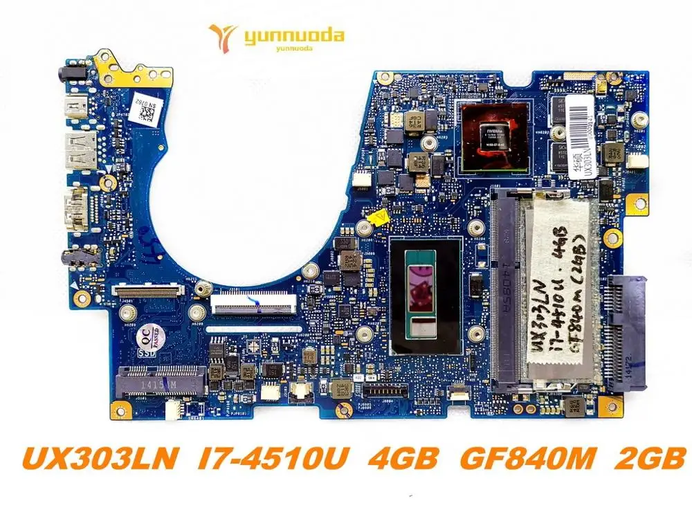  Original for ASUS UX303LN laptop motherboard UX303LN I7-4510U 4GB GF840M 2GB tested good free shipp