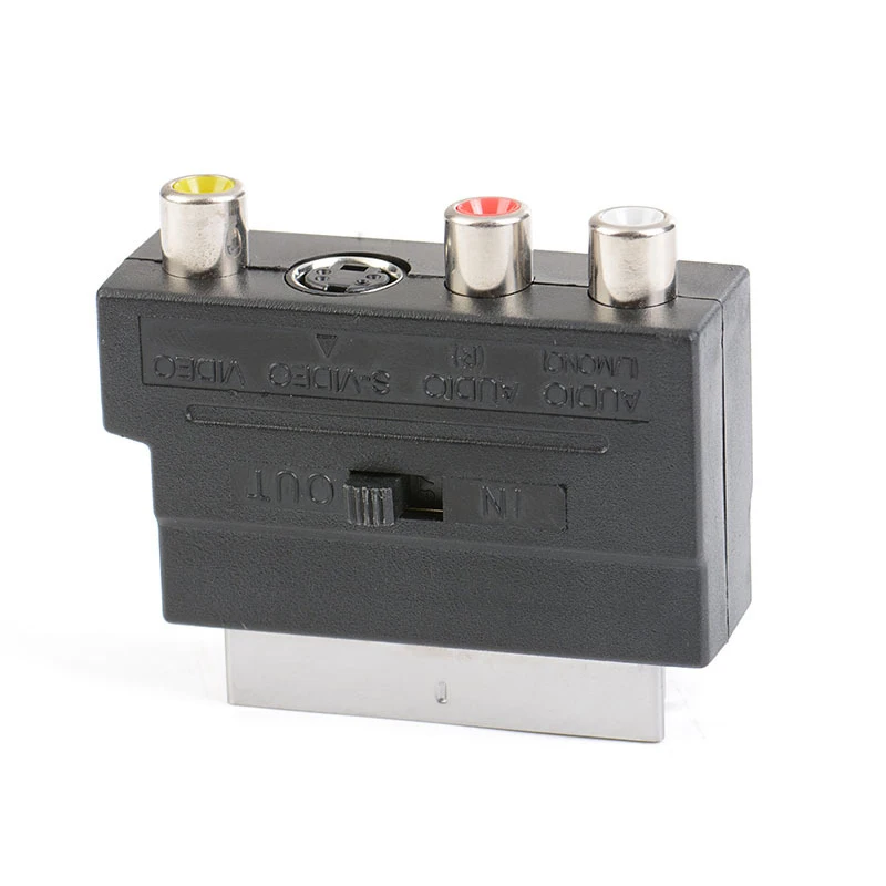 21pin scart S Video/AV/TV/аудио адаптер конвертер для SCART евро подключаемый терминал плюс