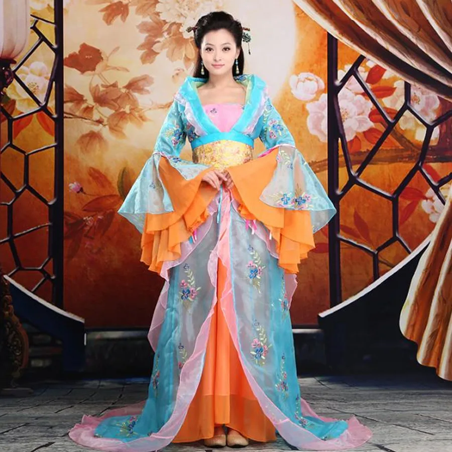 

Ancient Female Dress Film The Fairy Tang Suit Hanfu Chinese Queen Costume Trailing Clothing Traditional Costume Dress