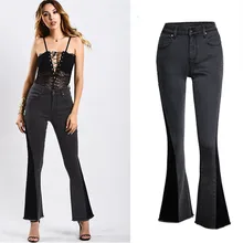 Большие размеры сексуальные винтажные джинсы для мамы для женщин джинсовые расклешенные джинсы для женщин Лоскутные