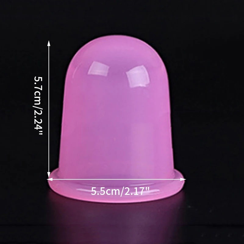 Новые силиконовые вакуумные банки для тела, массажные банки, присоски, облегчающие боль, антицеллюлитные массажные чашки для похудения - Цвет: Pink 2
