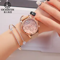Для женщин часы браслет Relogio feminino Модный Топ марка класса люкс Алмаз кварцевые наручные часы из розового золота Часы женские