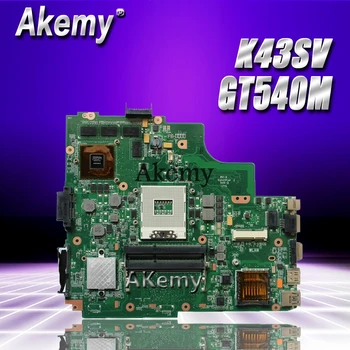 

Akemy original K43SV laptop motherboard For Asus For Asus K43SV K43S X43S K43SJ K43SM Motherboard tested mainboard GT540M