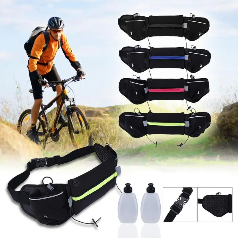 Outdoor Sports Running Belt Bag with 2 Water Bottle Holder Phone