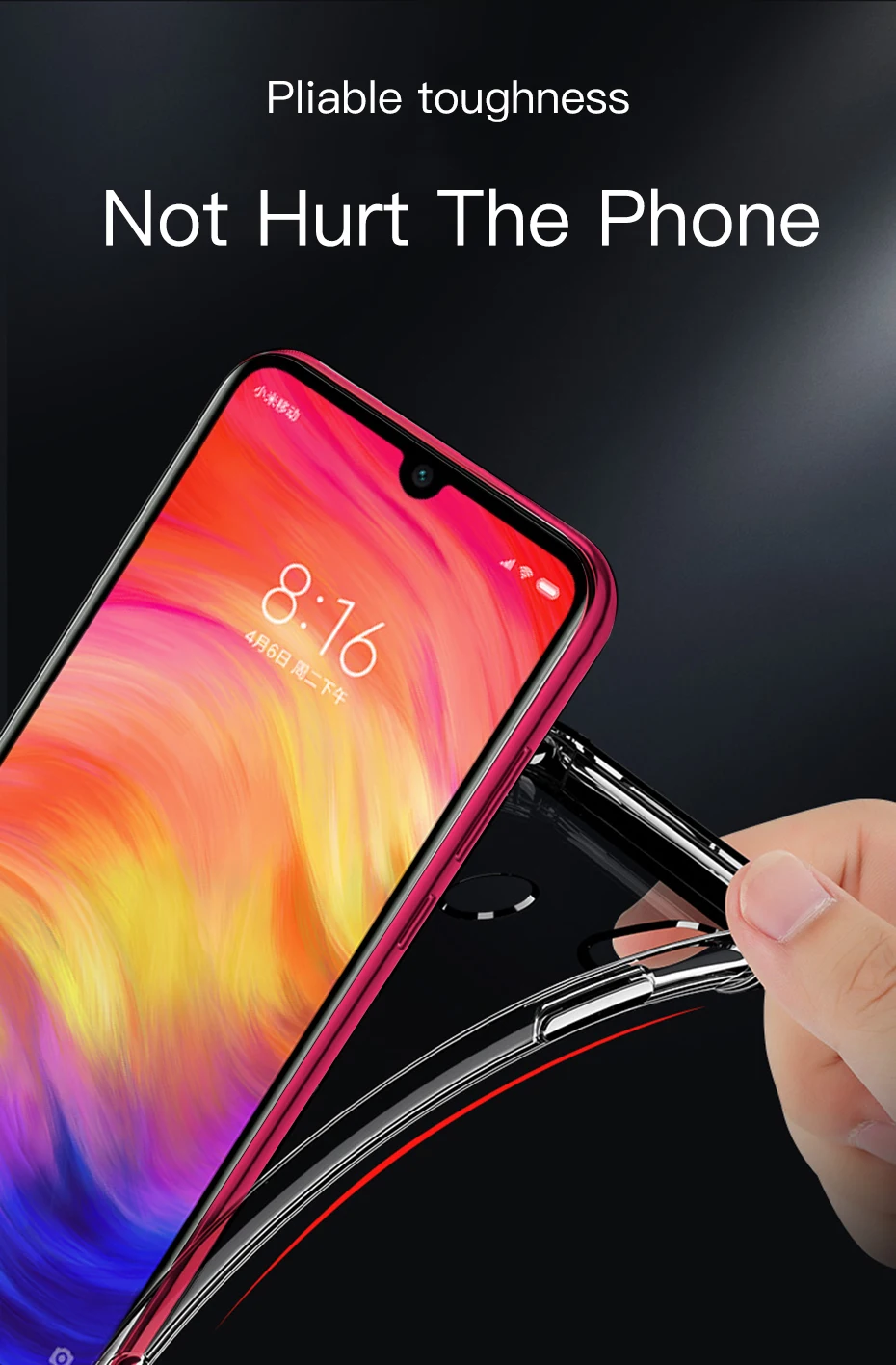 Принципиально для redmi note 7/note 5/note 4/6 iPad pro чехол противоударный прозрачный ТПУ чехол для xiaomi redmi 6a 4x 5plus 5pro чехол