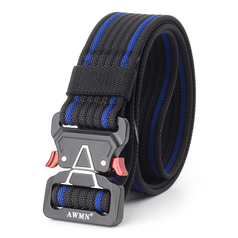 Army Military Tactical Belt New Outdoor 125cm Cobra Alloy Buckle Nylon Casual Combat Belt Men Women Training Belt AE103