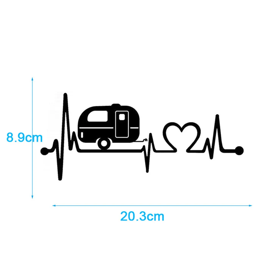 body car sticker funny Camper Heartbeat 20.38.9cm The 2nd Half personality car stickers and decals styling for Audi (5)