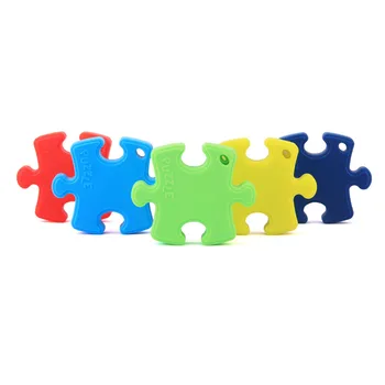 

Baby Colorful Puzzle Food Grade Silicone Teether Teething Chew Toys For Baby Strengthening Tooth Training Silicone