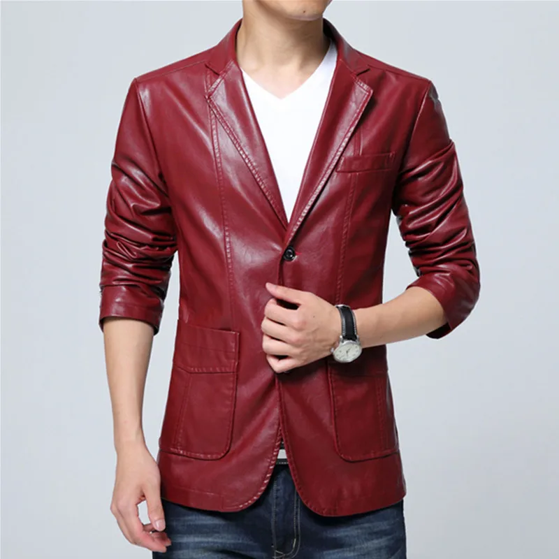 Big Size 2021 New Style Men's Leather Jackets Slim Men's Male Outerwear Leather Clothing Coat Size - Faux Leather - AliExpress