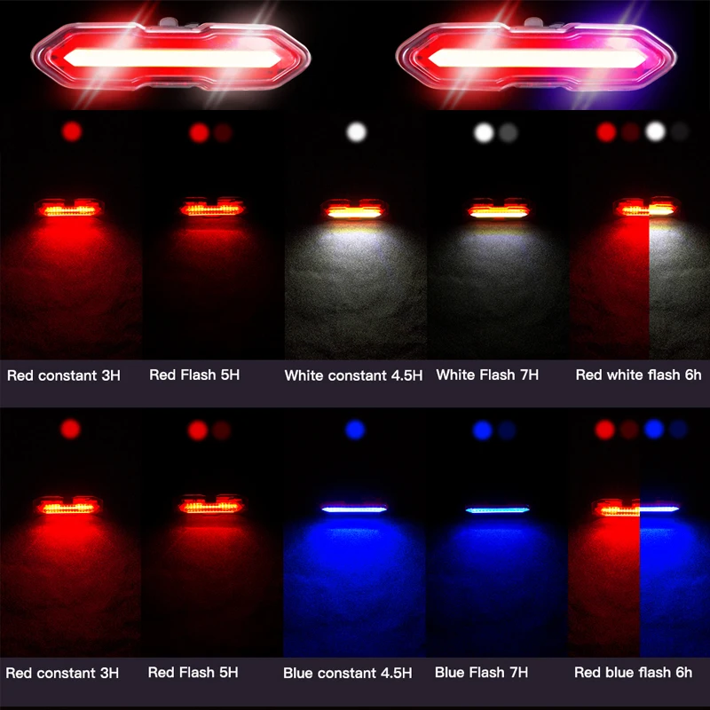 red and blue flashing bicycle lights