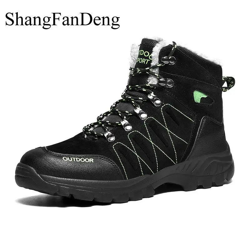 

High Quality Men Boote Waterproof Warm Snow Boots Brand Big Size 46 48 Casual Shoes Ankle Footwear Lace Up Non-Slip Sneakers