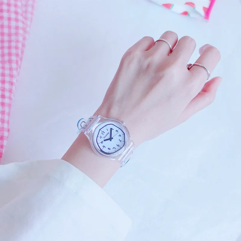 Часы для девочек с рисунком граффити, милые детские кварцевые часы с силиконовым ремешком, модные брендовые женские наручные часы ulzzang, подарки