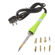 9 шт. Профессиональный хобби Ремесла Дерево сжигание Ручка Комплект пирография паяльник дровяной карандаш советы 30 Вт