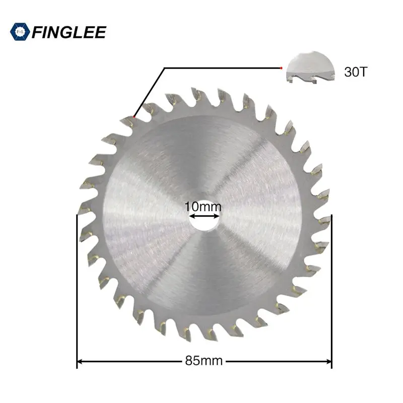 FINGLEE 1 шт. 85 мм TCT Деревообработка мини циркулярная пила акрил пластик; режущее лезвие общего назначения для дерева