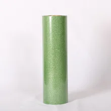 Светло-зеленый Glitter Flake теплообмена винил ролл для футболки, одежды сумок и Другое ткани 50 см x 25 м новые