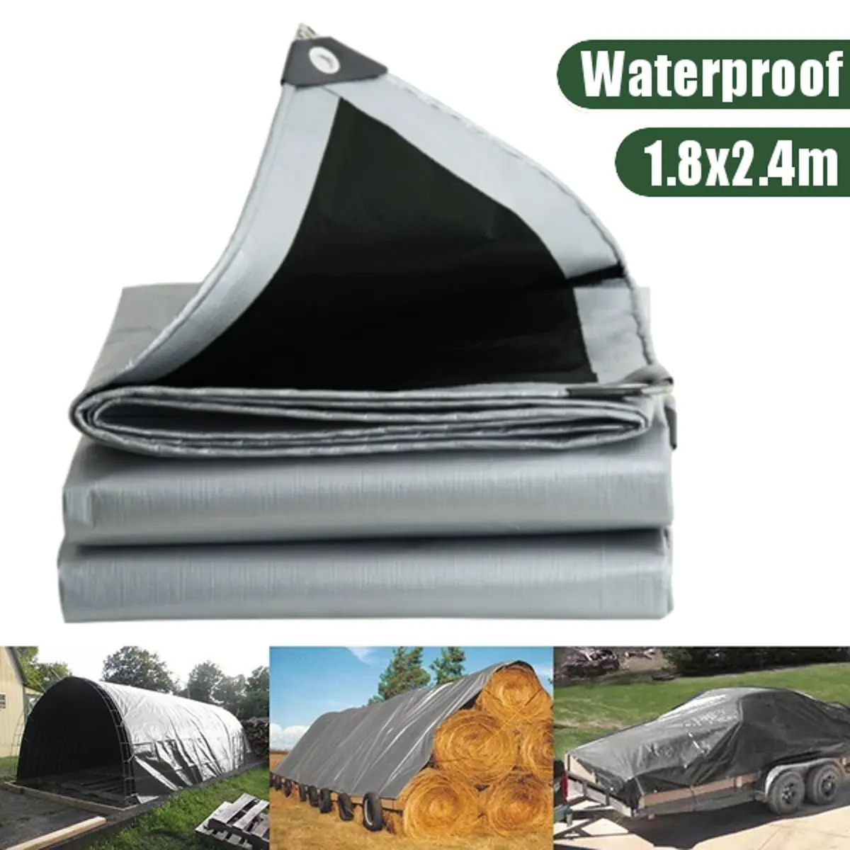 

Waterproof Camping Tarp Sun Shelter Sunshade Cloth Ground Sheet Outdoor Garden Cover Patio Pool Shade Sail Awning 1.8x2.4m