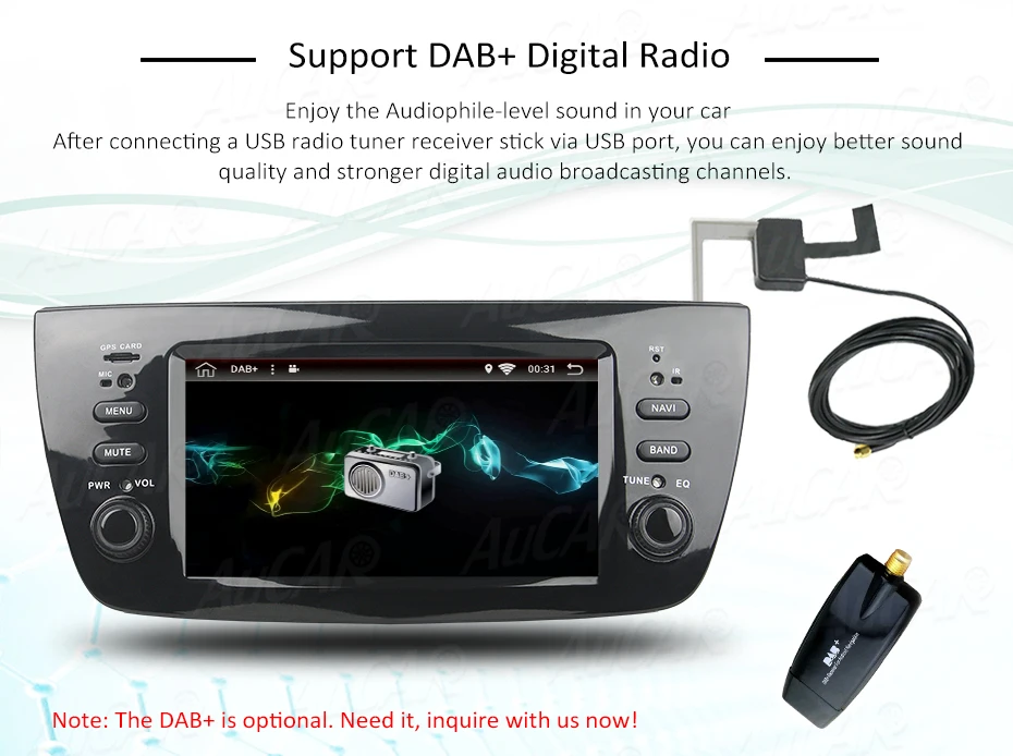 Flash Deal Android 8.0 Car DVD Player for Fiat Doblo 2010 - 2014 Car GPS Multimedia System HD Bluetooth Radio WIFI FM AM RDS 4G AUX 1 Din 11