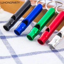 10PCS Mini Aluminum Alloy Whistle Party Noise Maker Party atmosphere Cheer leading Survival Whistle Safety LUHONGPARTY creeper outdoor aluminum alloy survival whistle white silver