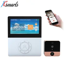 Security 1.0MP WiFi Wireless Digital Peephole Door Viewer 4.5″ Screen Apartment Door Camera Wifi Doorbell IR Infrared Video Talk
