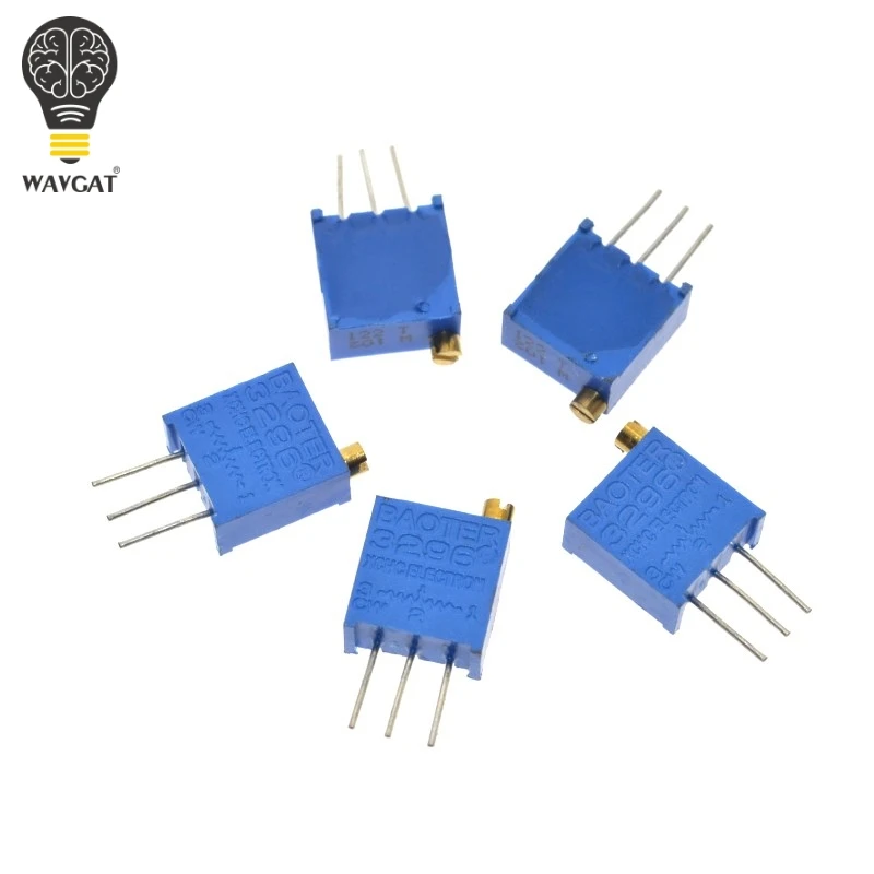 WAVGAT 3296W-1-502LF 3296W 502 5K ohm Top regulation Multiturn Trimmer Potentiometer High Precision Variable Resistor WAVGAT 3296W-1-502LF 3296W 502 5K ohm Top regulation Multiturn Trimmer Potentiometer High Precision Variable Resistor