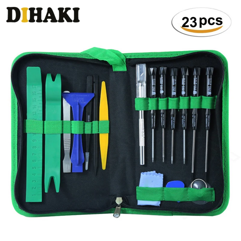 

23 in 1 Mobile Phone Screwdriver Tool Set with Storage bag Electronic Bits Mobile Cell Phone opening Repair kit Hand Tools Set